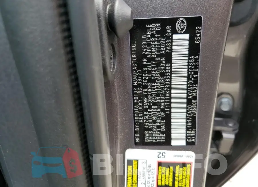 4T1T11AK7RU855988 Photo# 12