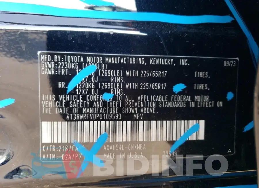 4T3RWRFV0PU109593 Photo# 14