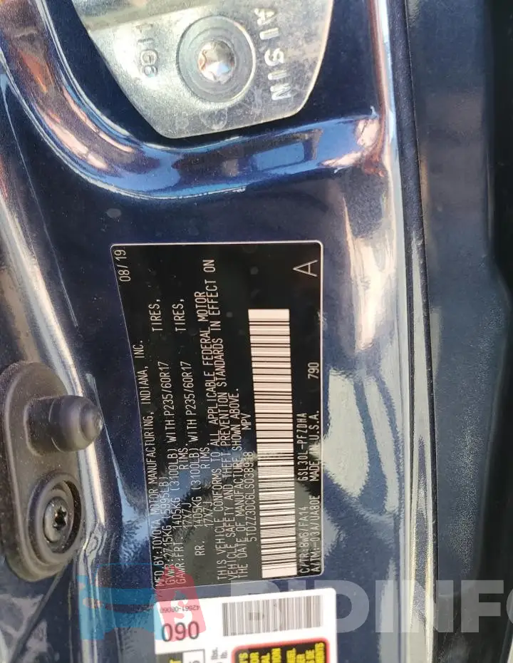 5TDZZ3DC6LS038918 Photo# 14