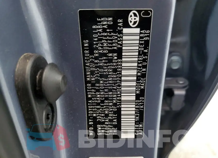 5YFB4MDE3PP018888 Photo# 13