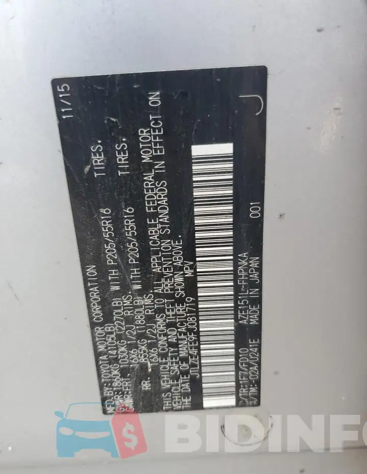 JTLZE4FE9FJ081719 Photo# 13