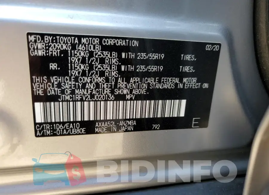 JTMC1RFV2LJ020136 Photo# 13