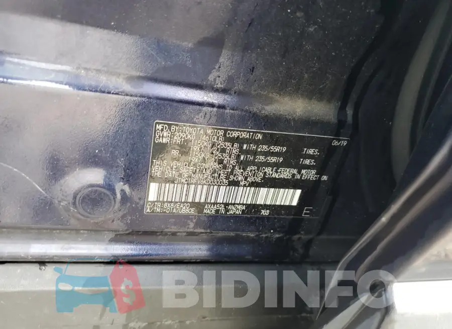 JTMC1RFV6KD030035 Photo# 14