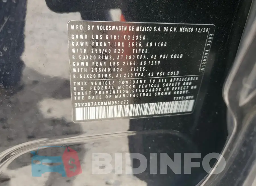 3VV3B7AX0MM051272 Photo# 13