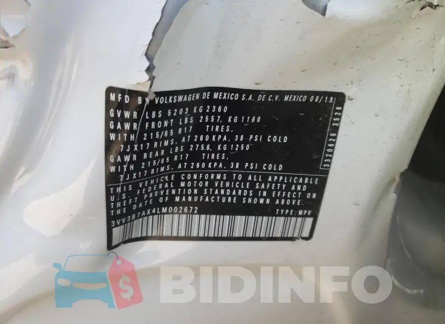 3VV3B7AX4LM002672 Photo# 13