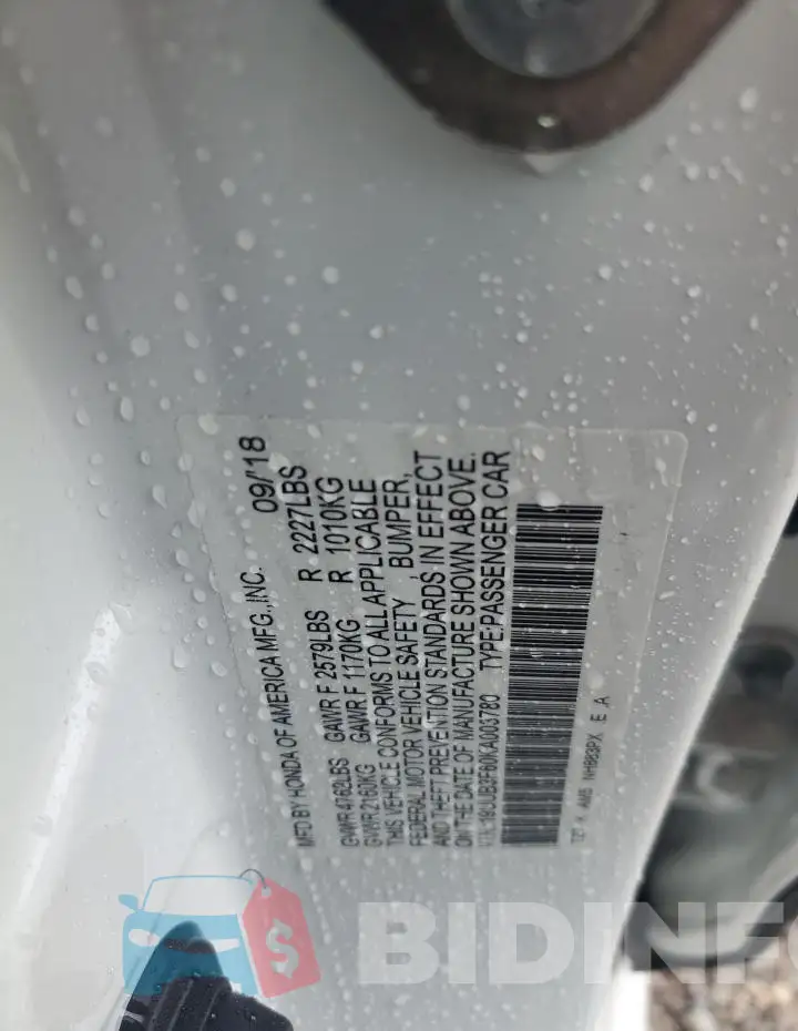 19UUB3F60KA003780 Photo# 12