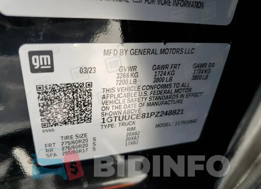 1GTUUCE81PZ248821 Photo# 12