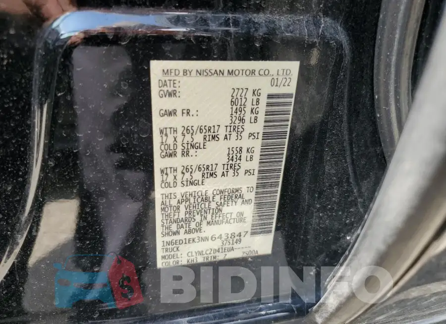 1N6ED1EK3NN643847 Photo# 12