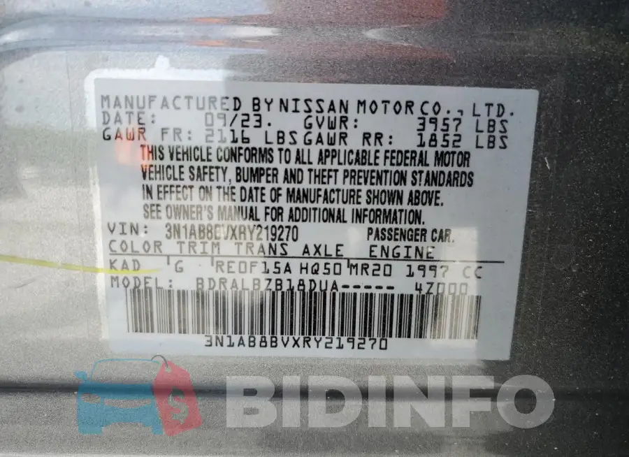 3N1AB8BVXRY219270 Photo# 12
