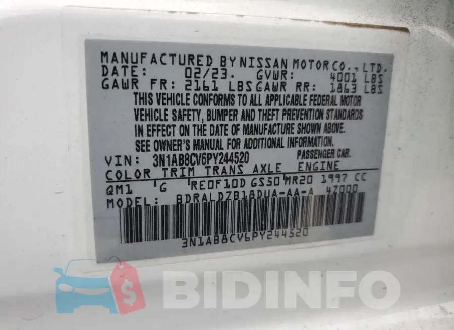 3N1AB8CV6PY244520 Photo# 12