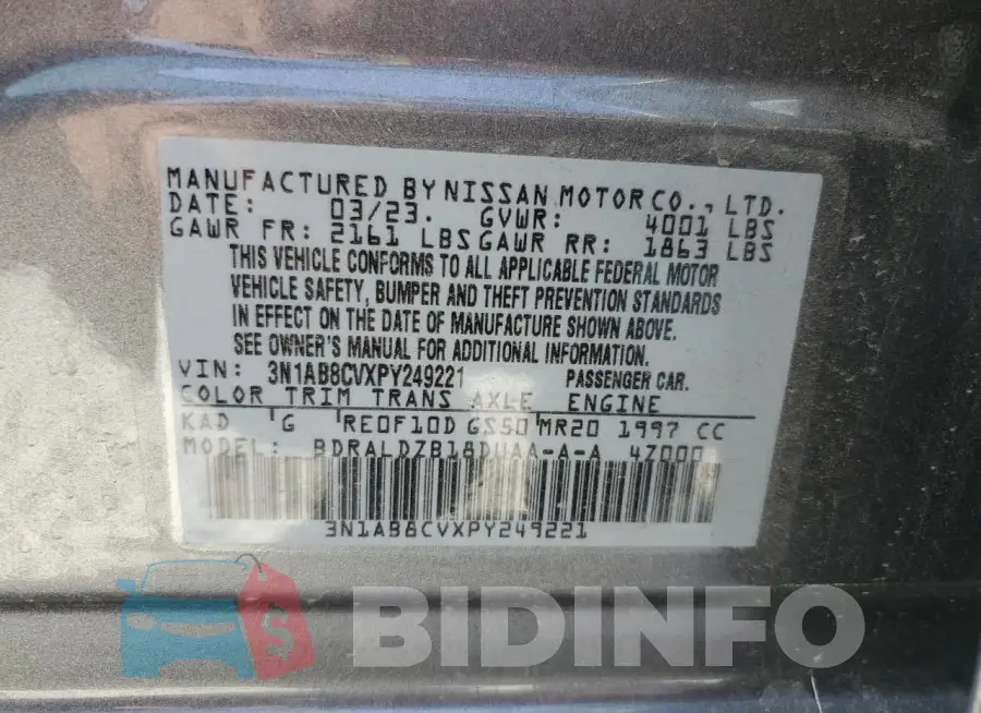 3N1AB8CVXPY249221 Photo# 12