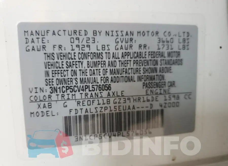 3N1CP5CV4PL576056 Photo# 12