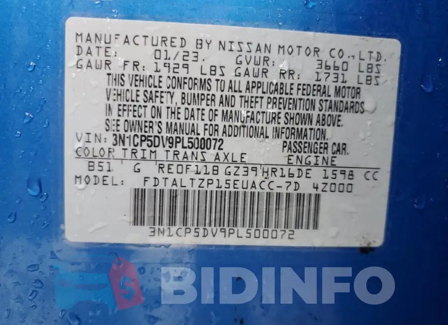 3N1CP5DV9PL500072 Photo# 13