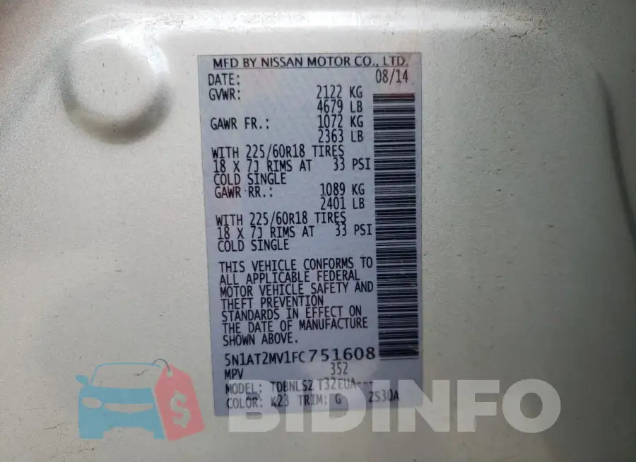 5N1AT2MV1FC751608 Photo# 13