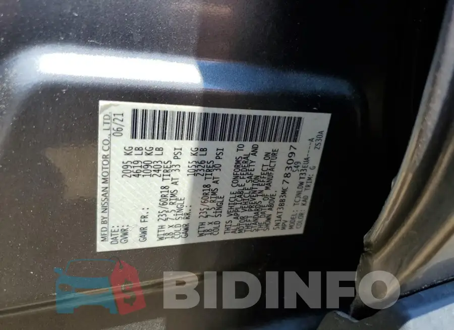 5N1AT3BB3MC783097 Photo# 13