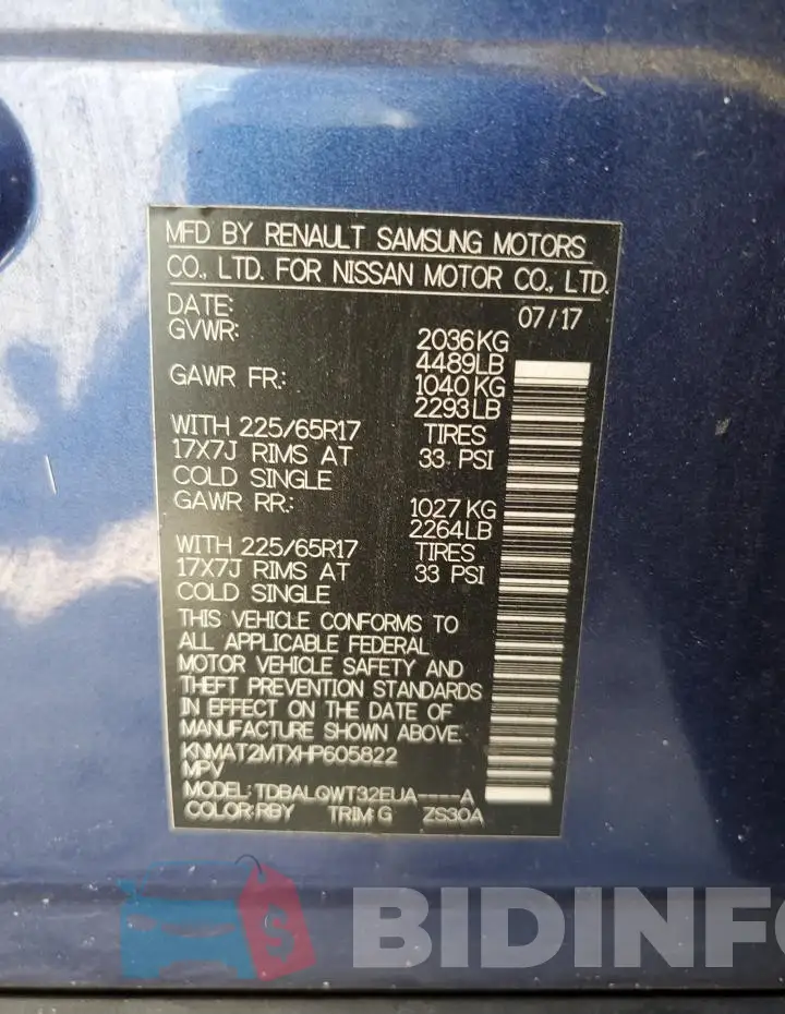 KNMAT2MTXHP605822 Photo# 13