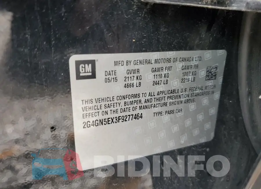 2G4GN5EX3F9277464 Photo# 12