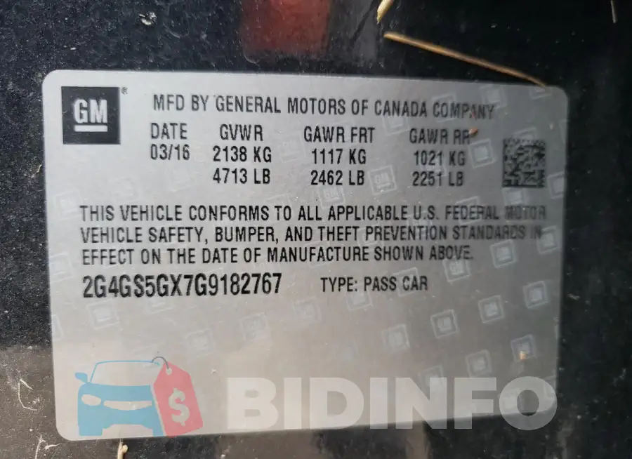 2G4GS5GX7G9182767 Photo# 12