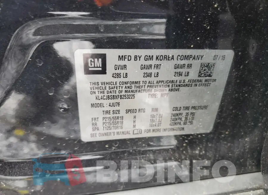 KL4CJBSBXFB253225 Photo# 14