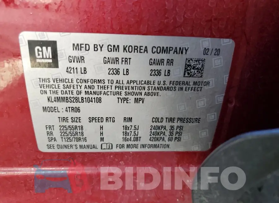 KL4MMBS28LB104108 Photo# 13