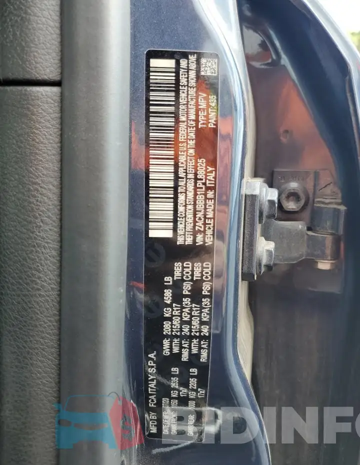 ZACNJBBB1LPL88025 Photo# 13