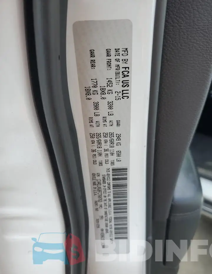 1C4RDJAG8FC760763 Photo# 14