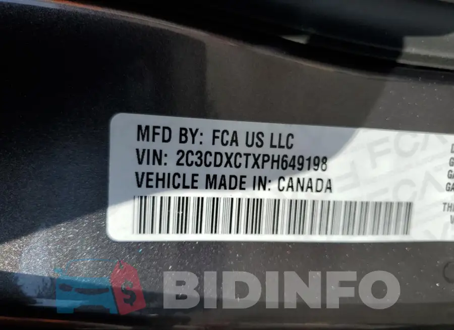 2C3CDXCTXPH649198 Photo# 12