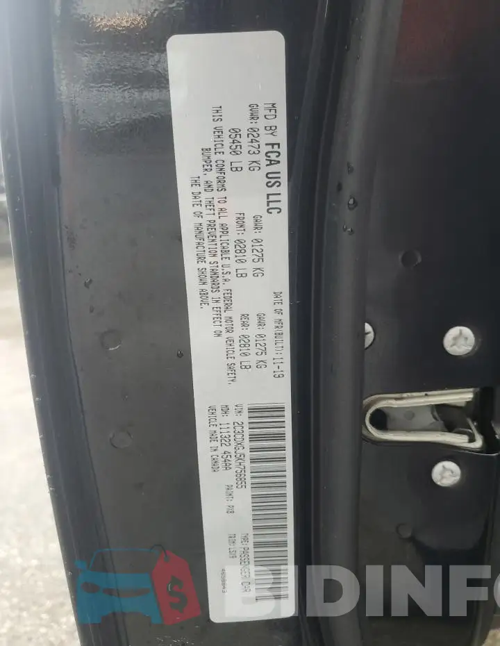 2C3CDXGJ5KH756855 Photo# 12