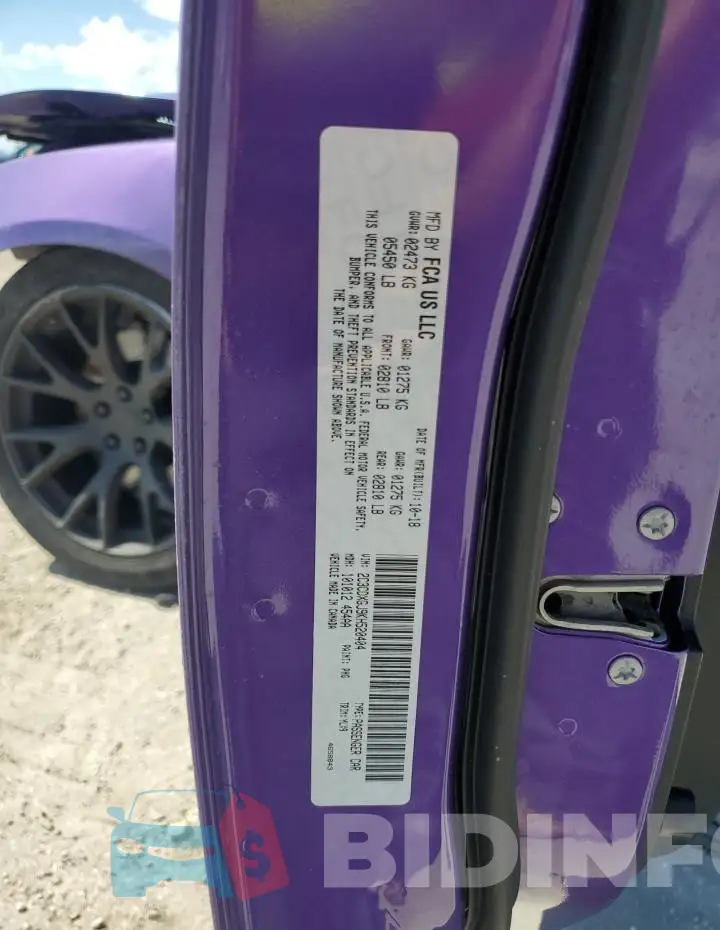 2C3CDXGJ9KH520404 Photo# 12