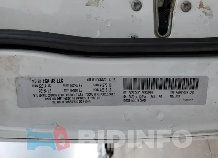 2C3CDXHG1FH878590 Photo# 12
