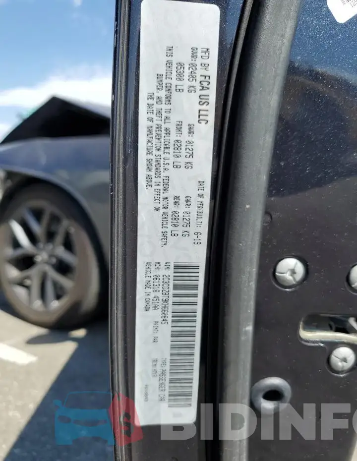2C3CDZBT9KH660845 Photo# 13