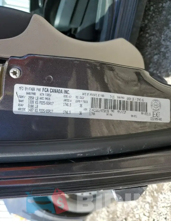 2C4RDGBG1FR730156 Photo# 14