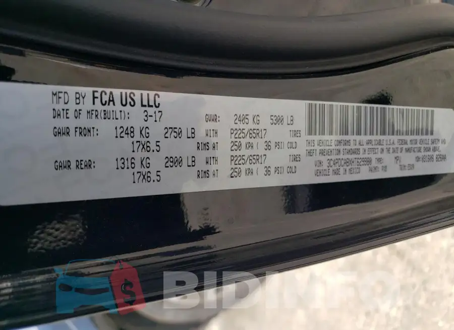 3C4PDCABXHT629980 Photo# 13