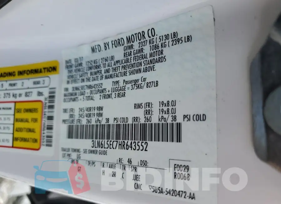 3LN6L5EC7HR643552 Photo# 12