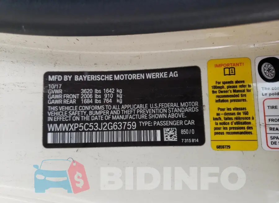 WMWXP5C53J2G63759 Photo# 14