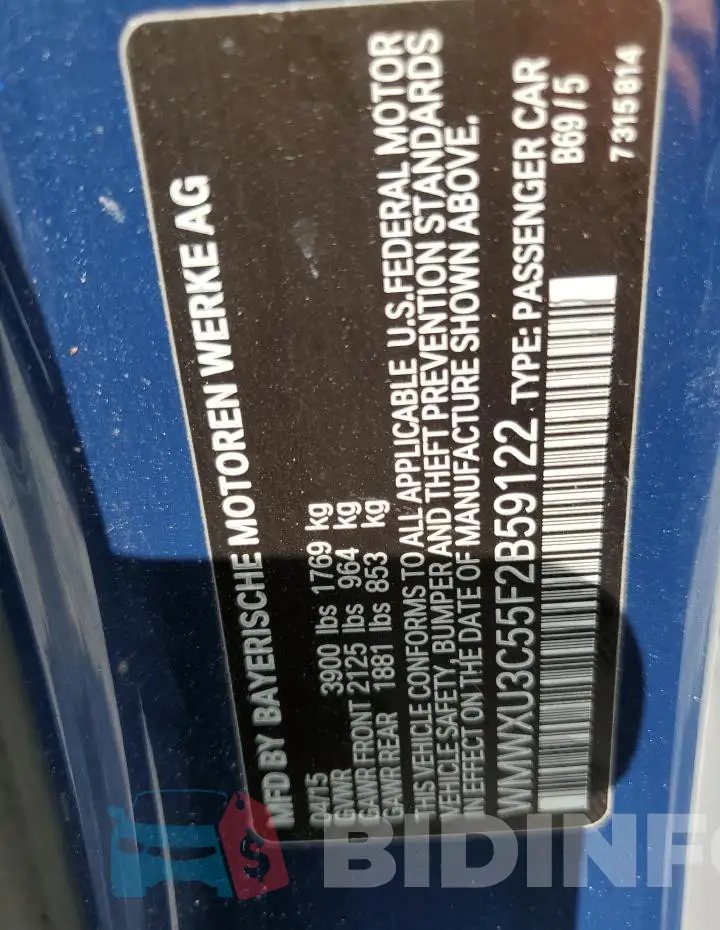 WMWXU3C55F2B59122 Photo# 12