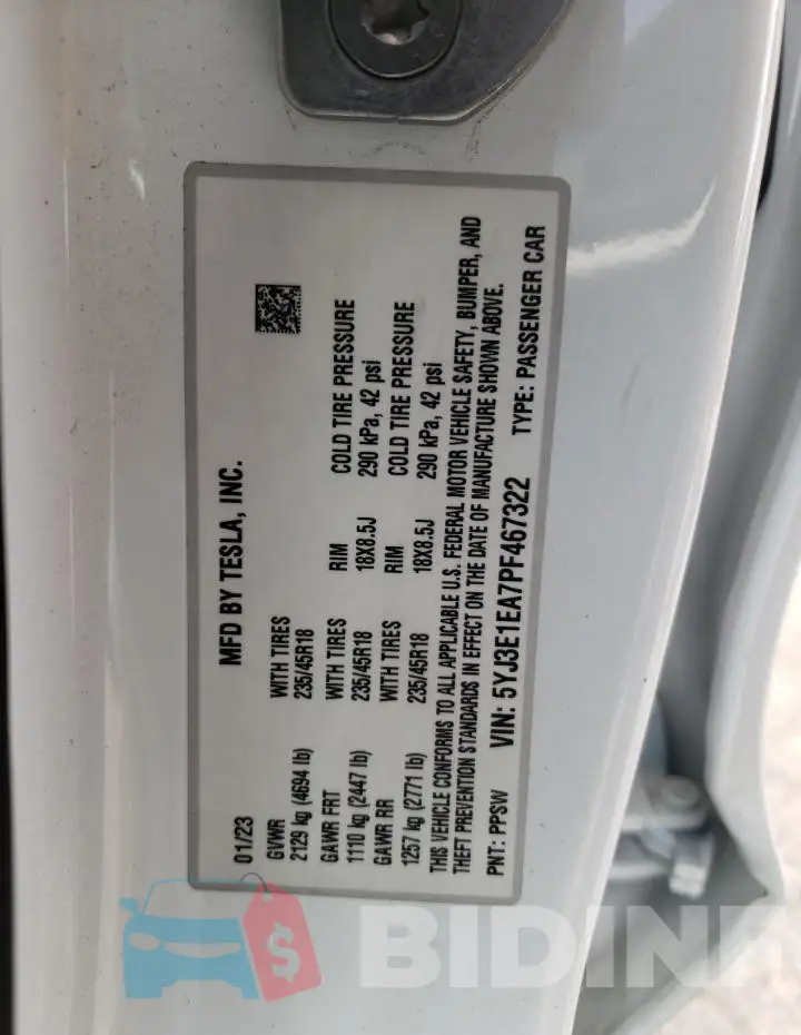 5YJ3E1EA7PF467322 Photo# 12