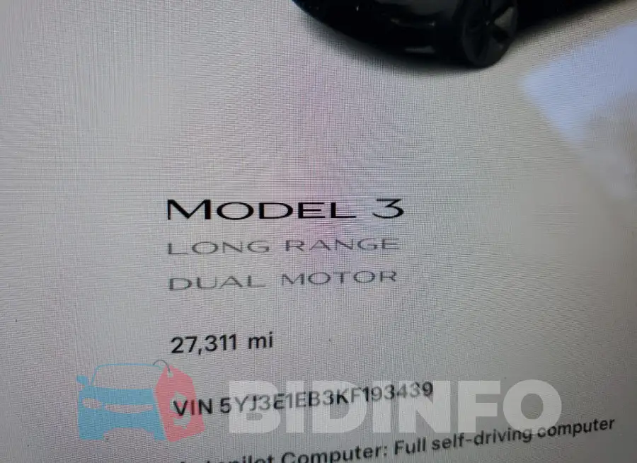 5YJ3E1EB3KF193439 Photo# 9