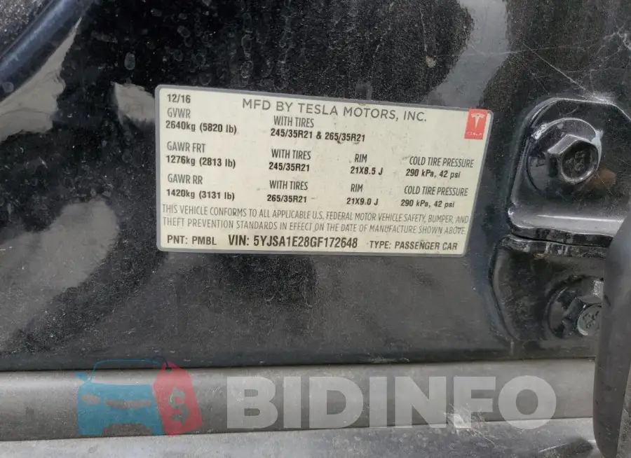 5YJSA1E28GF172648 Photo# 12