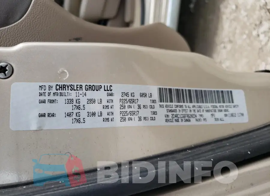 2C4RC1CG6FR620234 Photo# 13
