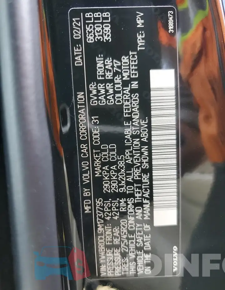 YV4BR0CL9M1737795 Photo# 13