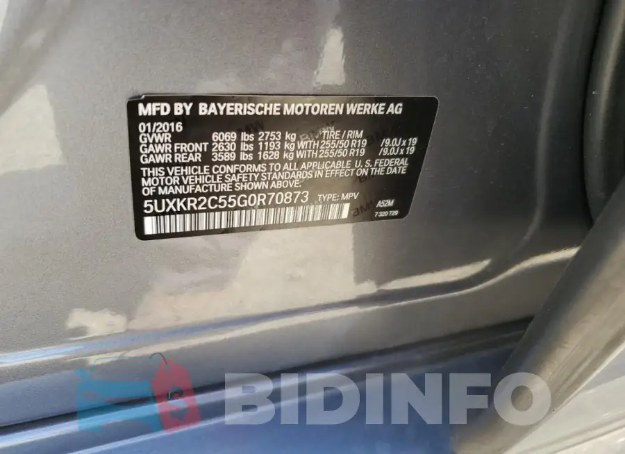5UXKR2C55G0R70873 Photo# 13