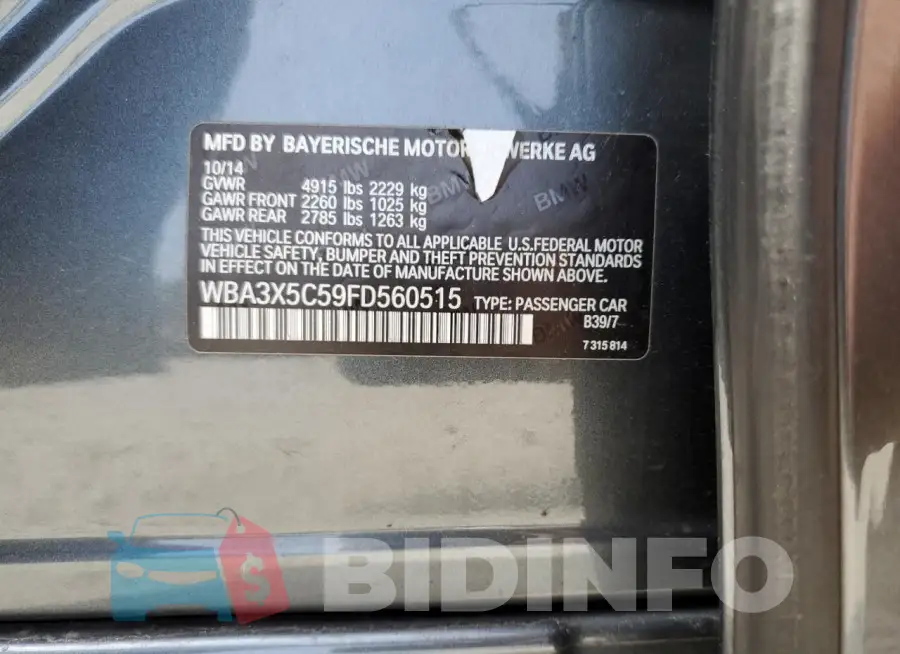 WBA3X5C59FD560515 Photo# 13