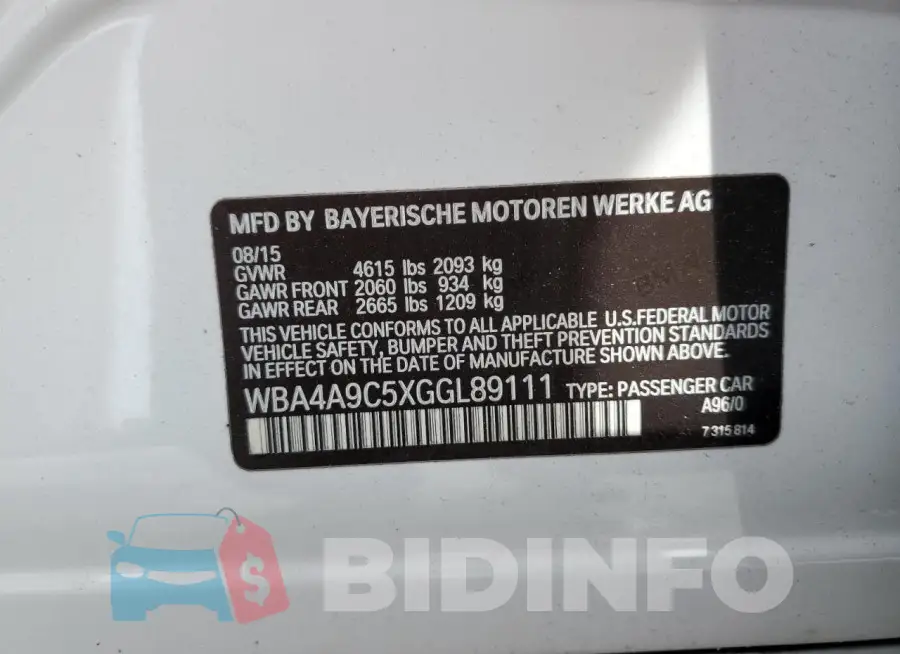WBA4A9C5XGGL89111 Photo# 13
