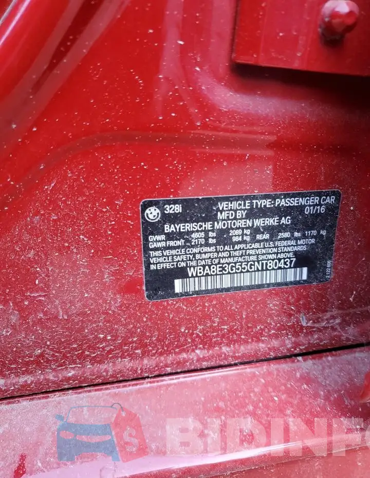 WBA8E3G55GNT80437 Photo# 12