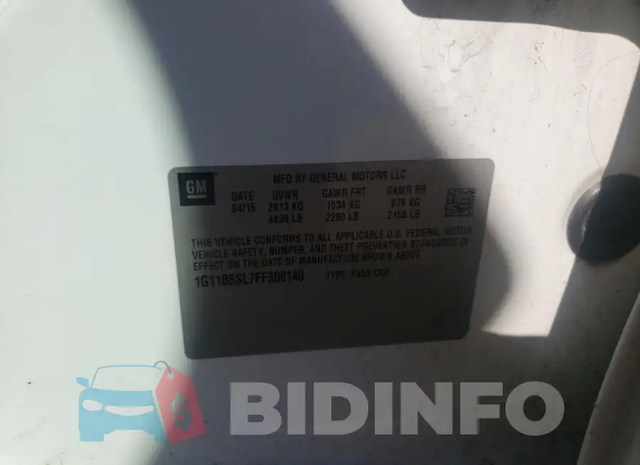 1G11B5SL7FF308140 Photo# 12