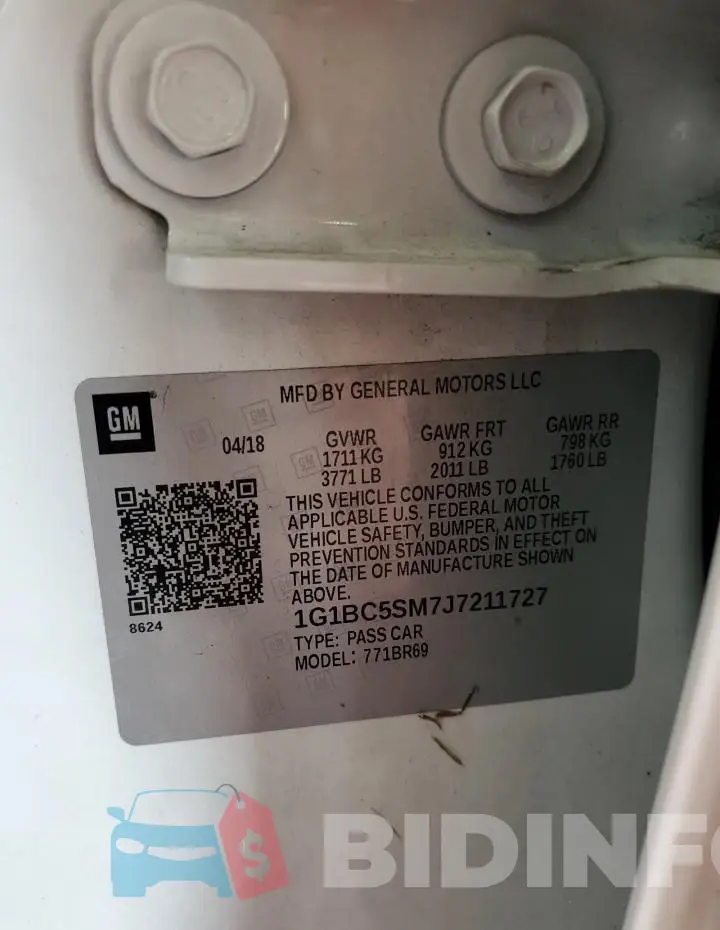 1G1BC5SM7J7211727 Photo# 13