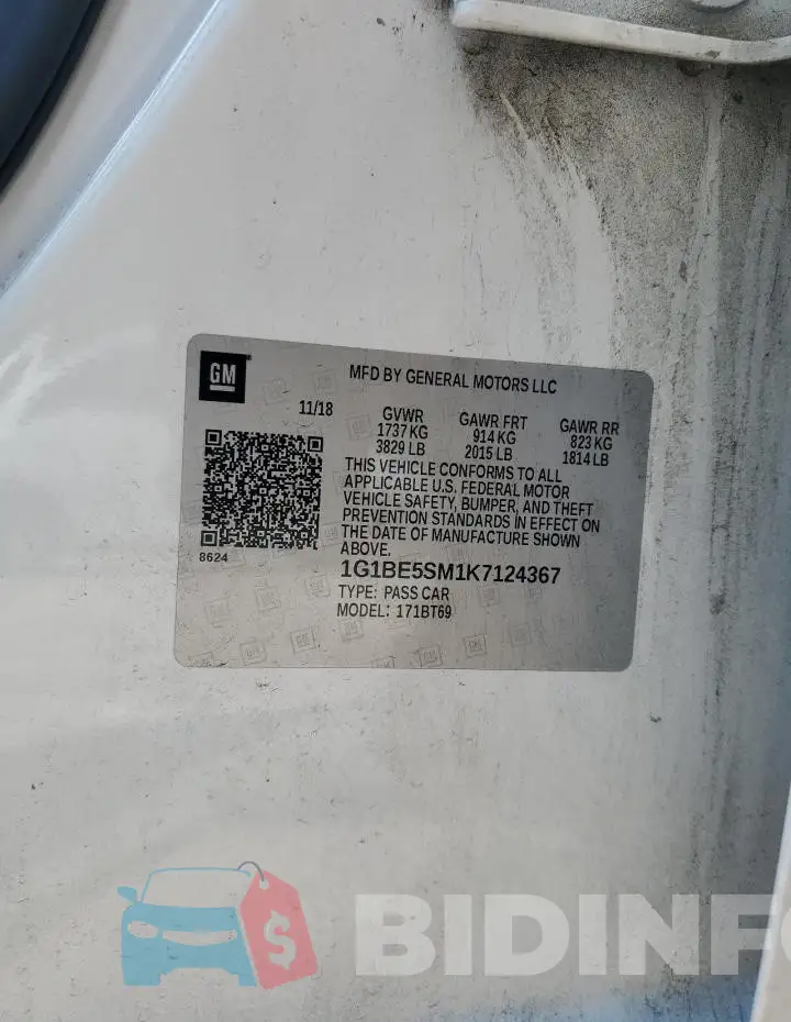 1G1BE5SM1K7124367 Photo# 12