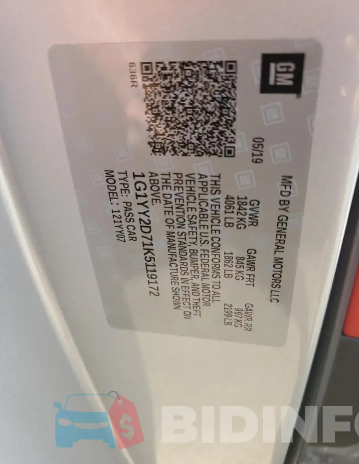 1G1YY2D71K5119172 Photo# 12
