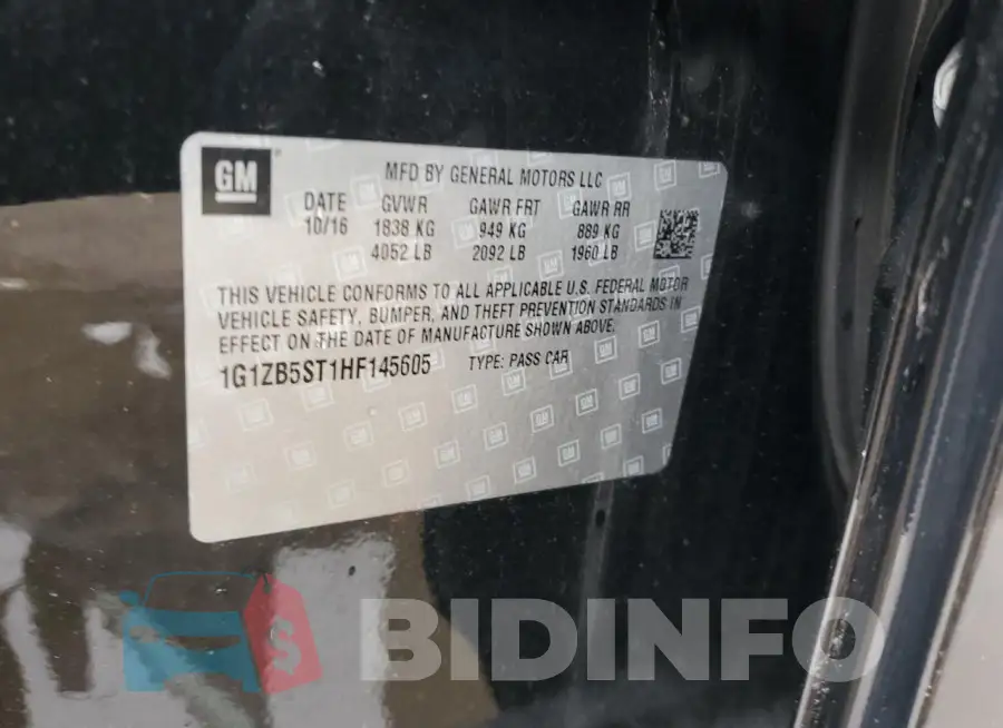 1G1ZB5ST1HF145605 Photo# 12
